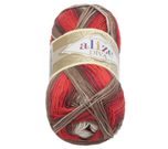 Příze DIVA BATIK Bílá,Béžová,Vínová 4574 100g / 350 m