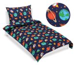 Povlečení bavlněné Junior Modrá,Oranžová 90/088 140x200, 70x90 cm