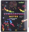 Notes vyškrabovací duhový 28x21cm 10 listů set s nástrojem