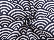 Bavlněná METRÁŽ / imitace lnu hrubší vlnky