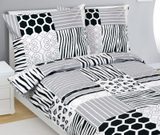 Povlečení bavlněné Šedá,Černá,Bílá 90/920