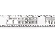 Krejčovský metr / pravítko s velikostními tabulkami délka 100 cm