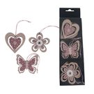 Dekorace k zavěšení, 6 ks D6101 - 5,5 - 5,9 x 0,3 x 5 - 6 cm