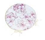 Sedák Adéla kulatý hladký Vínová,Bílá 79/184