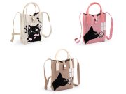 Dívčí textilní kabelka / taška kočka 12x18 cm