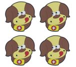 Podtácek sada 4 ks Hnědá 1100/043 10x10 cm - 4ks