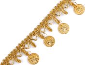 Shakira leonský prýmek s penízky šíře 38 mm METRÁŽ