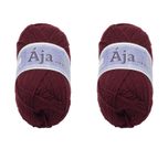 SET 2ks - Příze ÁJA Bordová 935 50g / 217 m