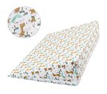 Klínový podhlavník Béžová,Zelená,Bílá 2005/401 80x50x20 cm