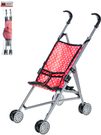 Kočárek golfové hole červené puntíkované pro panenku miminko kov v sáčku