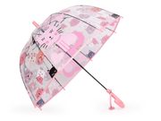 Dětský průhledný vystřelovací deštník kočky