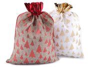 Dárkový vánoční / mikulášský pytlík 30x40 cm imitace juty