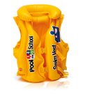 Nafukovací vesta plovací POOL SCHOOL DELUXE žlutá, 3-6 let
