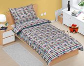 Povlečení bavlněné Junior Šedá 90/054 140x200, 70x90 cm