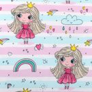 Látka - Bavlna Růžová,Modrá,Bílá 48/090 šířka 160 cm