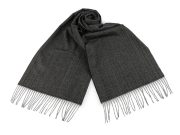 Pánská šála s třásněmi 35x175 cm