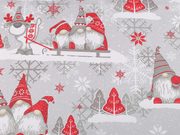 Vánoční bavlněná látka / plátno skřítek METRÁŽ