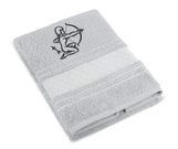 Froté ručník mozaika se znamením STŘELEC Šedá 123/042