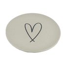 Keramický talíř srdce X6977-26 - 21.5 cm