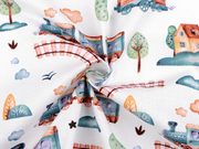 Bavlněná látka vlak METRÁŽ