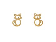 Náušnice z nerezové oceli kočka