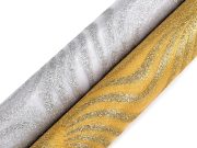 Organza s glitry šíře 48 cm návin 4,5 metru