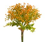 Větvička s bobulemi a listy - oranžová