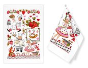 Kuchyňské utěrky - sada 2 kusů Červená,Černá,Zelená 207 40x60 cm