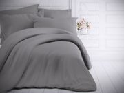 Jednobarevné bavlněné povlečení 140x200, 70x90cm světle šedé