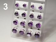 Náušnice sada 12 párů kamínky (1 sada)