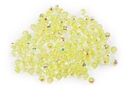 Skleněné korálky broušené ohňovky 4 mm s AB efektem