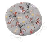 Sedák EMA kulatý prošívaný Šedá,Béžová 62/527 průměr 40 cm