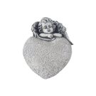 Dekorace na hrob srdce s andělem X7468 - 10.5 × 10.5 × 10 cm