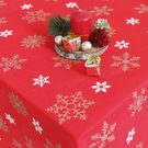 Vánoční ubrus Sněhová vločka červená 120x140 cm