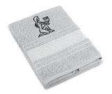 Froté ručník mozaika se znamením PANNA Šedá 123/042