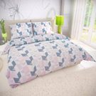 Bavlněné povlečení ALEXA světle šedá 140x200, 70x90cm