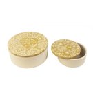 Dřevěný box, sada 2 ks D0276 - dia 14,5 x 6 cm