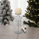 Kovový svícen K2367-28 - 12 x 12 x 30 cm