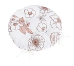 Sedák Adéla prošívaný kulatý Lososová,Bílá 62/328