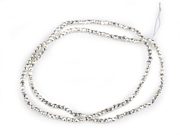 Skleněné korálky broušené ohňovky 2 mm metalické, na drátku