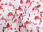 Vánoční dekorační metráž skřítek s glitry METRÁŽ