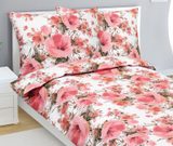 Povlečení bavlněné Růžová,Zelená,Bílá 90/234