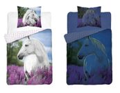 Povlečení Bílý Kůň v levanduli svítící bavlněné 140/200, 70/80 cm