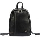 Kožený černý dámský módní batůžek MiaMore