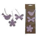 Dekorace k zavěšení, 3 ks K3276-05 - 5 - 6,5 x 0,3 x 4 - 5,7 cm