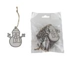 Sněhulák k zavěšení, 10 ks D6668 - 7 cm