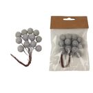 Dekorace s bobulemi, 12 ks X4433 - dia 1,5 x 1,5/11 cm