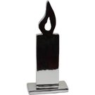 dekorace stříbrná svíčka, X0102 - 8 x 3,7 x 18 cm