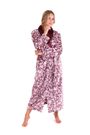 Flora Mauve Wine - Dámský Župan s Límcem - Model 25 56 4803