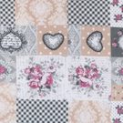 Látka - Dita Šedá,Béžová,Vínová 48/408 šířka 140 cm